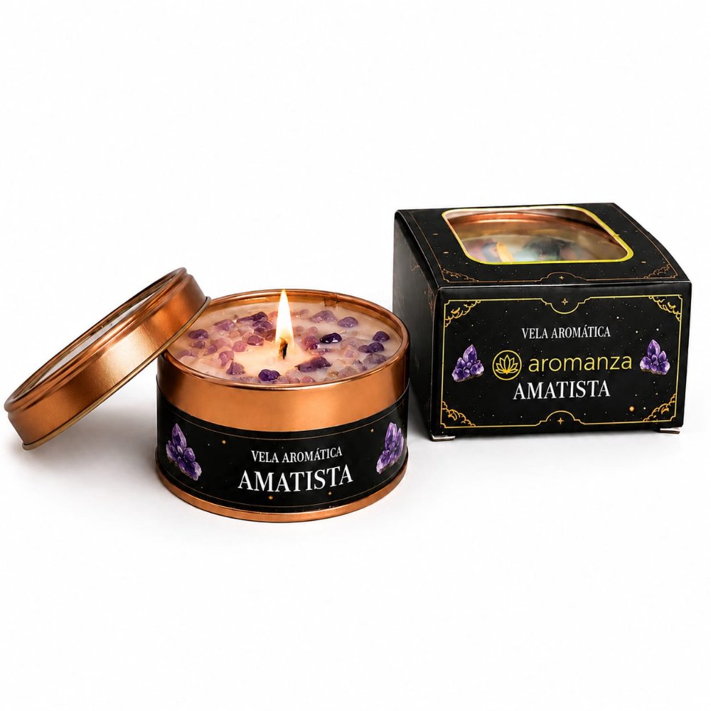 Vela Orgánica Amatista Aromanza