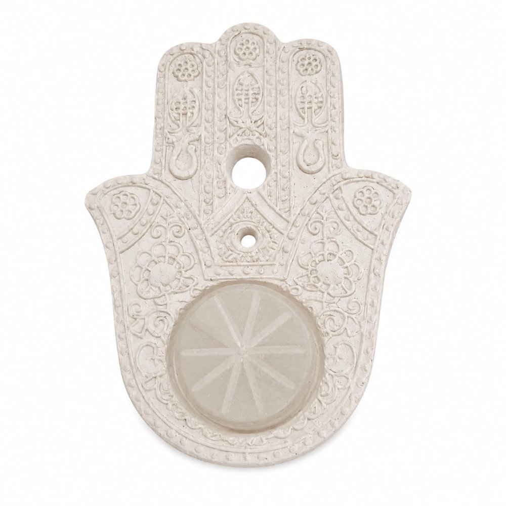 Porta Sahumerio y porta vela Mano de Fatima