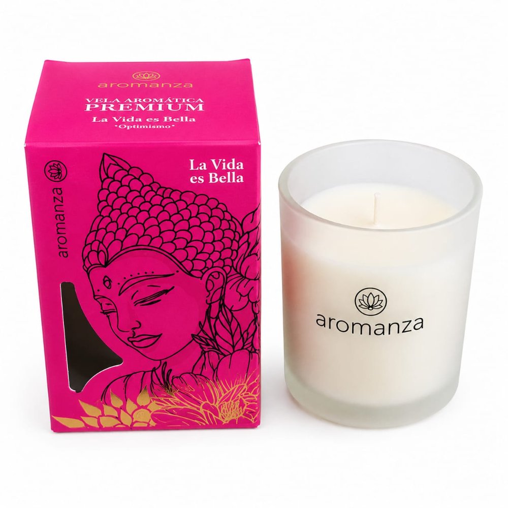 Vela Aromatica Aromanza La vida es Bella