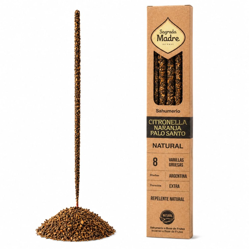 Sahumerio Natural Citronella, Naranja y Palo Santo