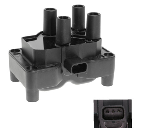 08-DG-545 BOBINA FORD FIESTA 1.6 MOOVE 09-12 MAZDA 3 CONECTOR PEQUEÑO 3P 4M5G12029ZB UF654 14190 40-057 ENZO