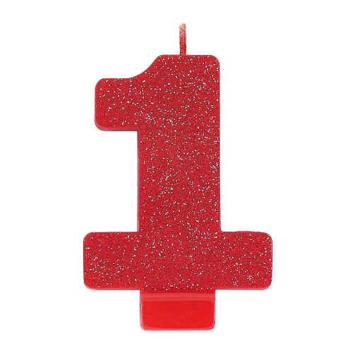 NUMERO ROJO CON BRILLO
