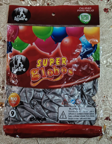 GLOBO NACARADO PLATEADO