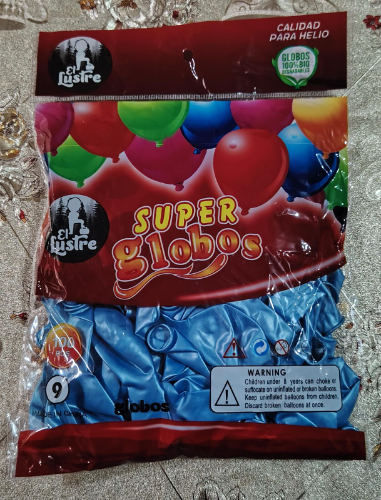 GLOBO NACARADO CELESTE