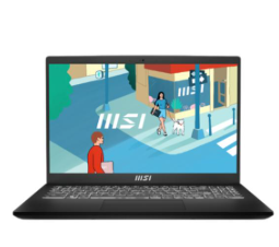 LAPTOP MSI MODERN 15 B7M-438CR 15.6" RYZEN 5 7430U 16GB DDR4 512GB SSD WIN 11 HOME ESPAÑOL 9S7-15HK12-438 NEGRO