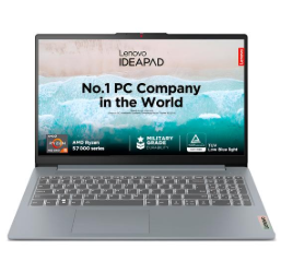 LAPTOP LENOVO IDEAPAD SLIM 3 15AMN8 15.6" RYZEN 5 7520U 8GB 512GB SSD TOUCH WIN 11 INGLES LEN-82XQ00RSUS-A GRIS