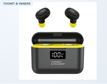 AUDIFONO THONET & VANDER BOHNE TOPP INALÁMBRICO BLUETOOTH HK096-03644 NEGRO