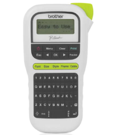 IMPRESORA DE ETIQUETA BROTHER PTH110 20MM/SEG PORTÁTIL 2 LINEAS DE IMPRESIÓN BLANCO / VERDE