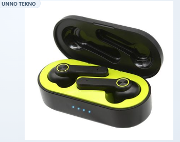 AUDIFONO UNNO TEKNO VIBE TWS INALÁMBRICO BLUETOOTH HS7505BK NEGRO