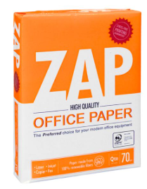 PAPEL RESMA ZAP BLANCURA 97% CON 500 HOJAS ZA00001