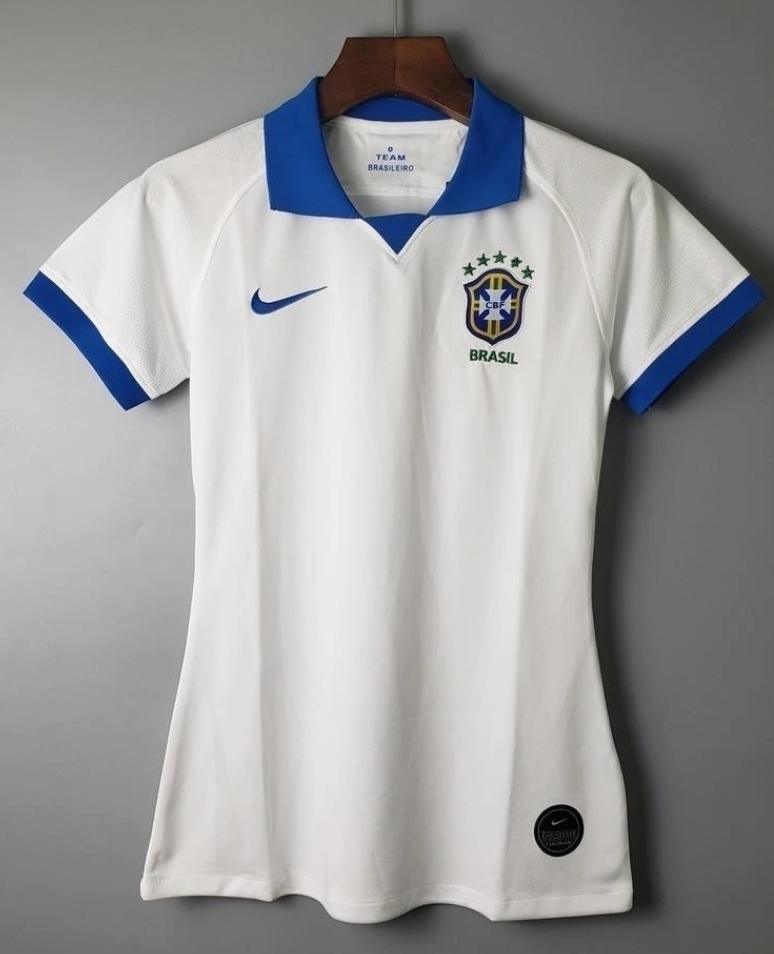 Camisa Seleção Brasileira Branca Linha Nacional Premium - FEMININA