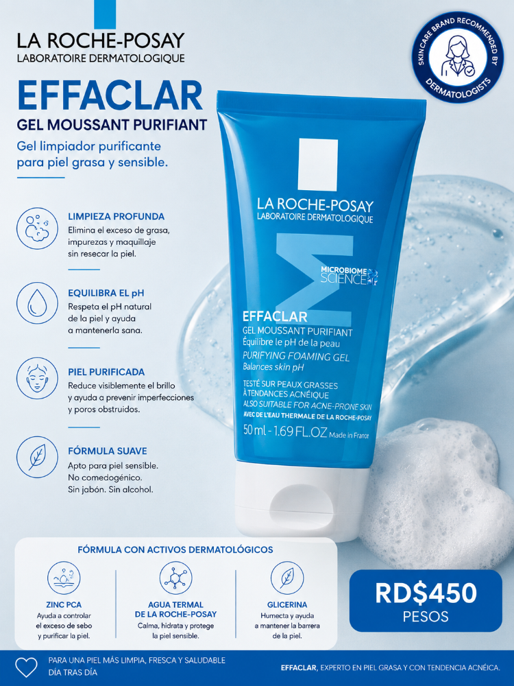 La Roche-Posay Effaclar Purifying Foaming Gel Cleanser – 50 ml
