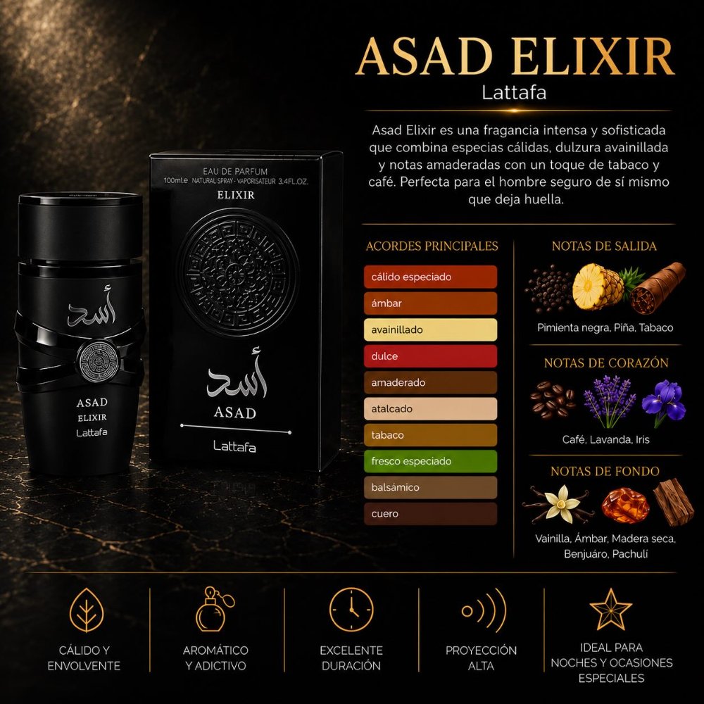 Lattafa Asad Elixir 100 ml EDP 1.1 Premium