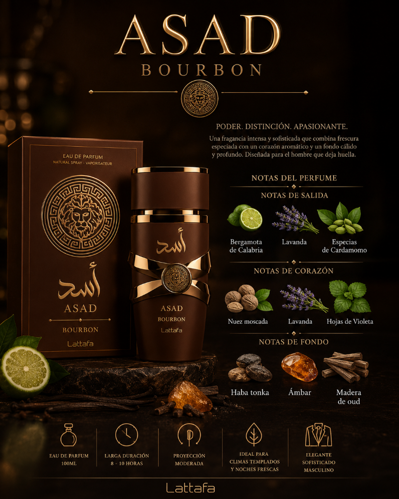 Lattafa Asad Bourbon  100 ml EDP 1.1 Premium