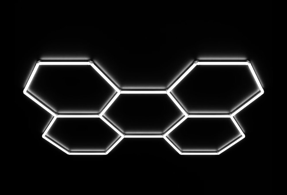 Luces Led hexagonales x5
