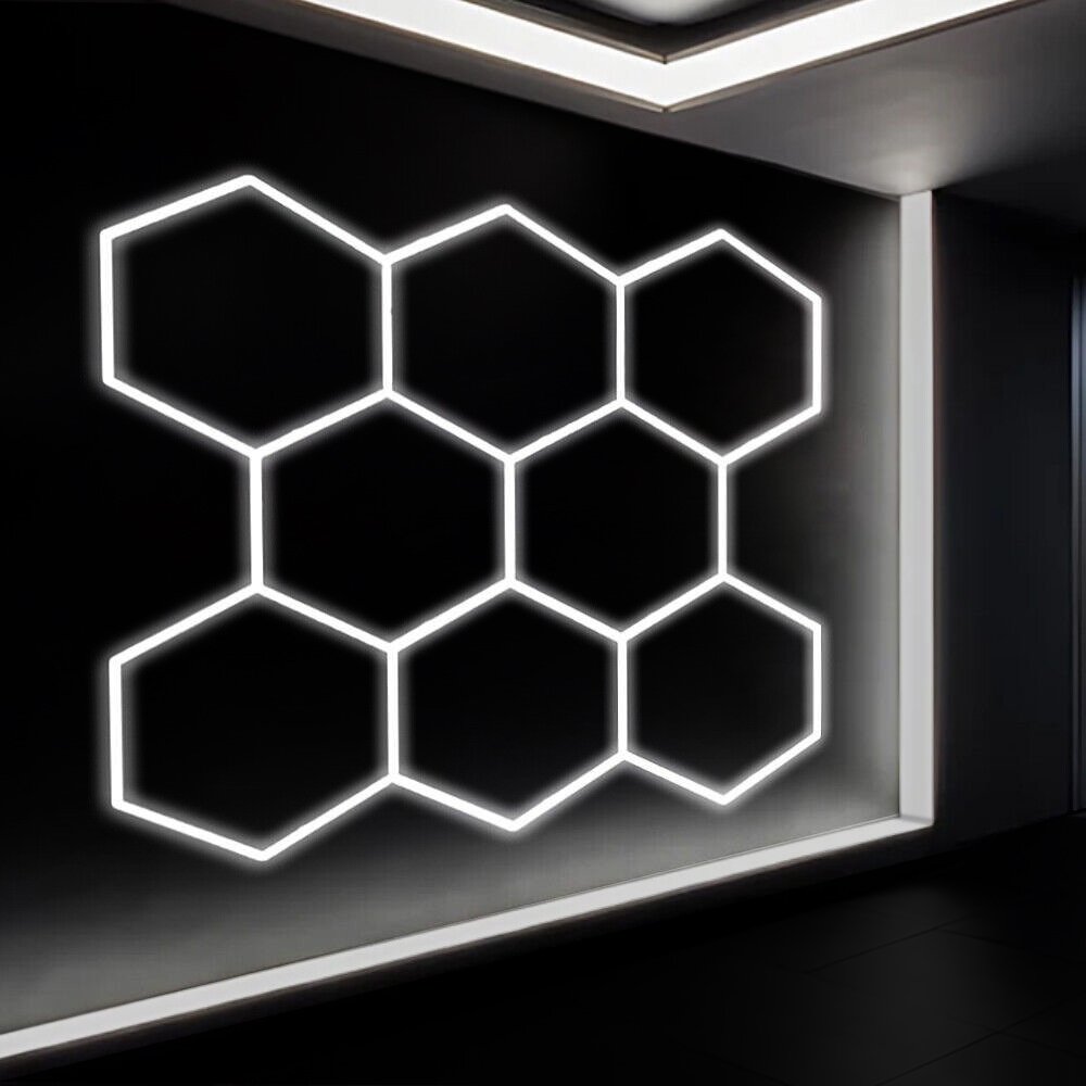 Luces Led hexagonales x8