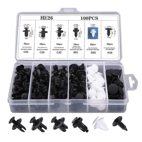 Kit Grampas Plasticos 100Pcs