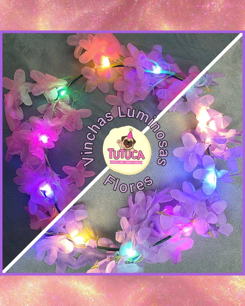 Vinchas con Flores Led