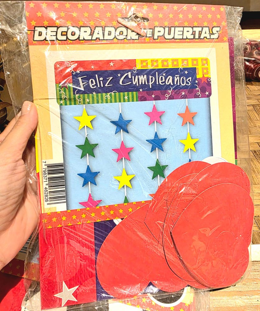 Deco Puerta Feliz Cumpleaños Corazón Rojo