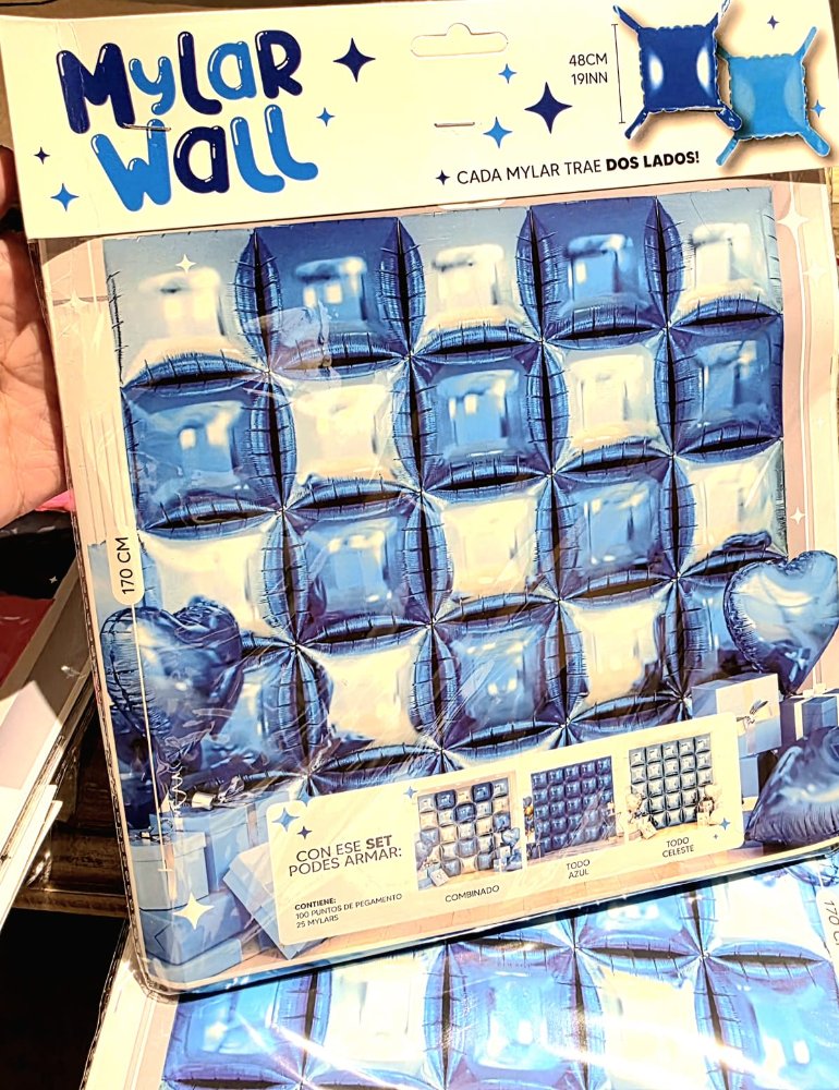 Mylar Wall Celeste y Azul