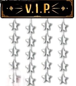 Deco Puerta Vip Estrella Plata Metalizada