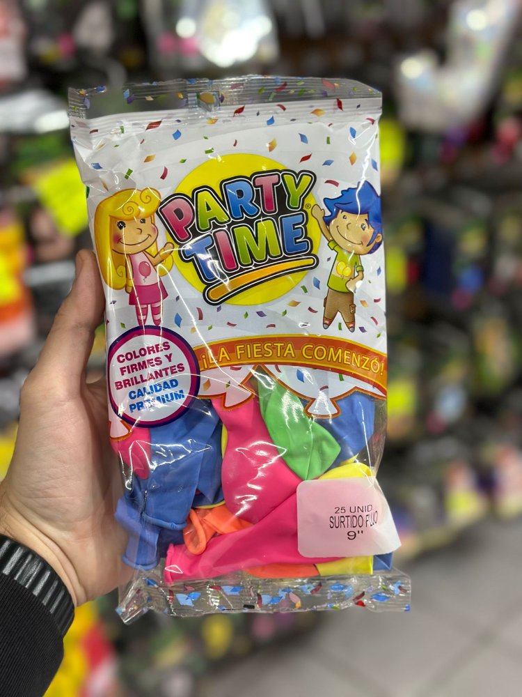 Party Time - Globos Surtido Fluor 12" x25 unidades