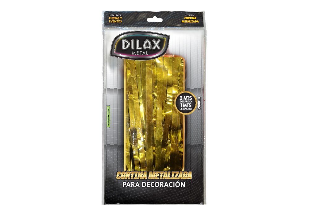 Cortina Metalizada Oro Dilax