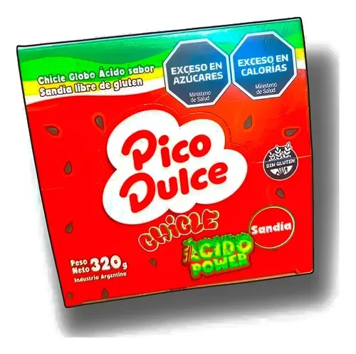 Chicle Globo Pico Dulce Acido Power Sandia