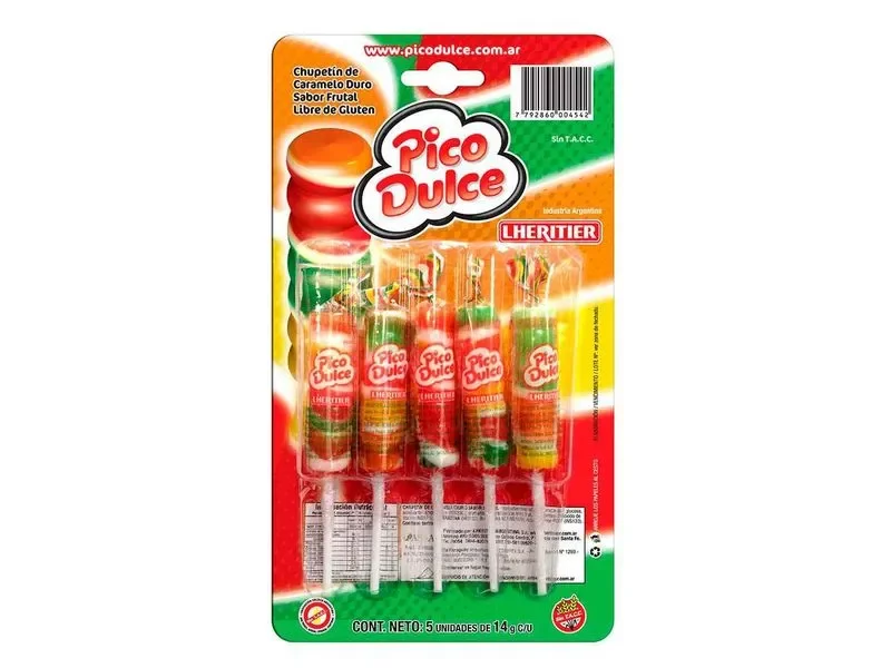 Chupetines Pico Dulce x 5 Blister