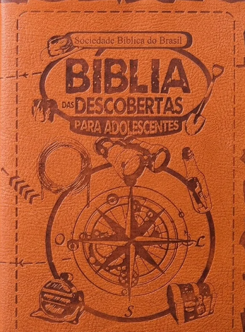 Biblia das Descobertas para Adolescentes Letra Normal NTLH Couro Marrom