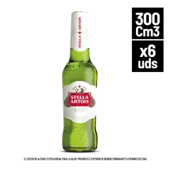 Cerveza Stella Artois No Retornable 300cm3 x6 uds