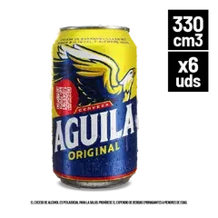 Cerveza Aguila Original Lata 330cm3 x6 uds