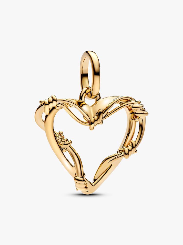 CHARM DE CORAZON ALAMBRE PUAS DORADO