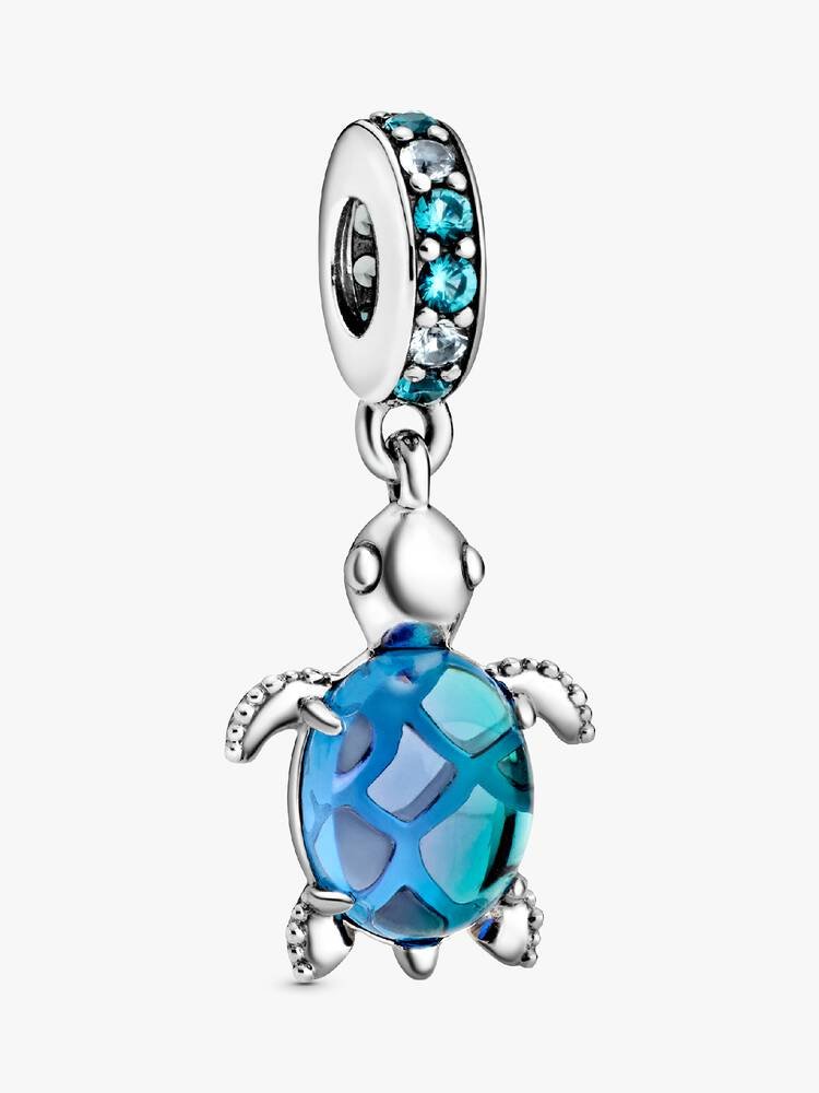 CHARM DE TORTUGA AZUL PLATEADA