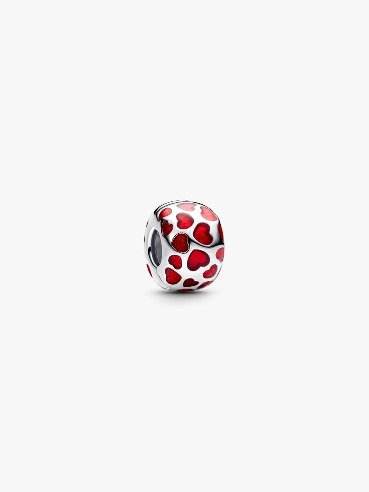 CHARM DE CLIP CORAZONES ROJOS