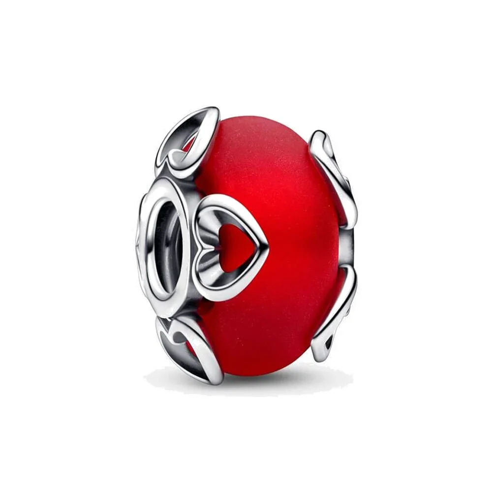 CHARM BARRIL CORAZONES ROJO