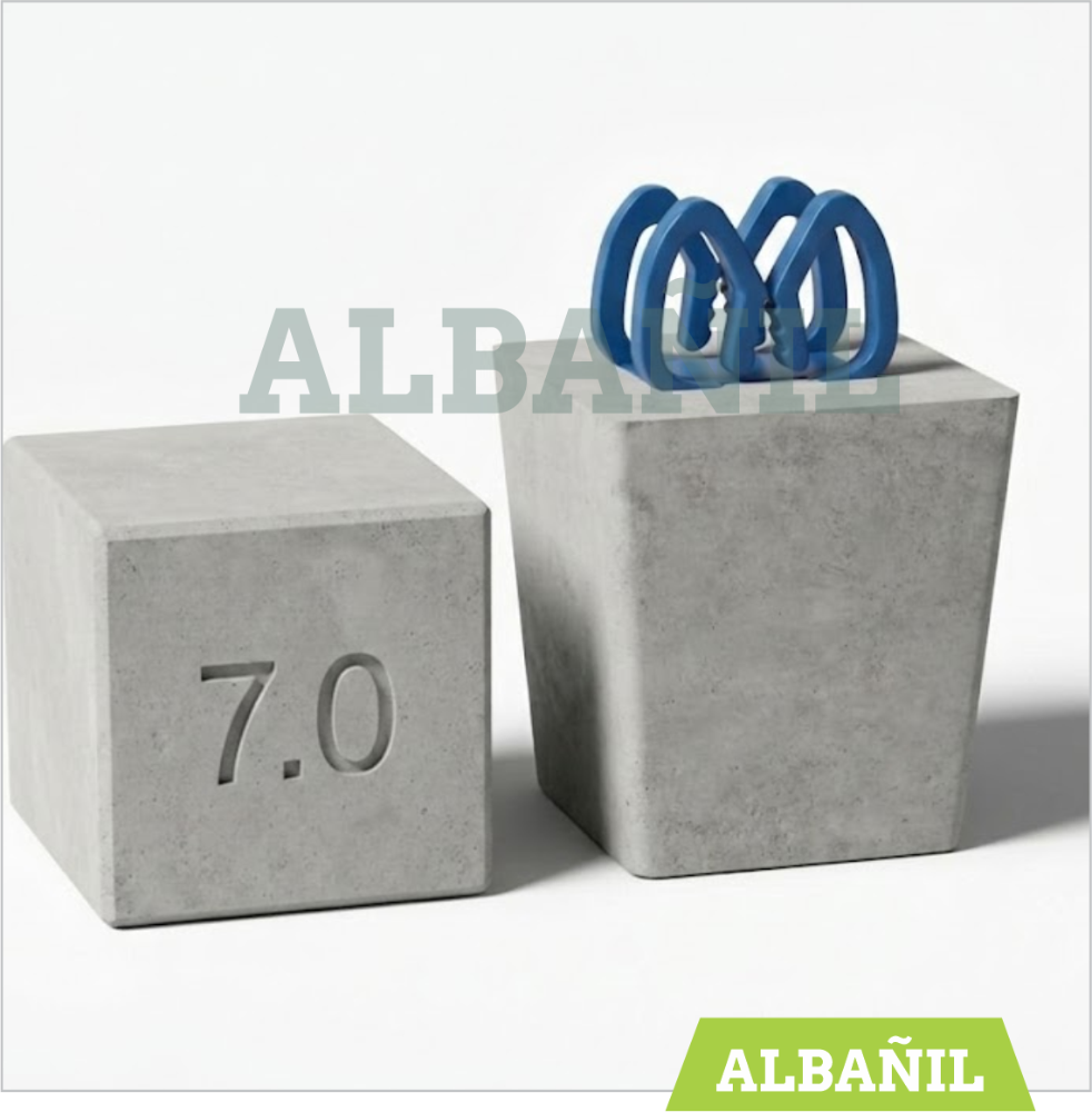Dado de concreto de 7.00 cm