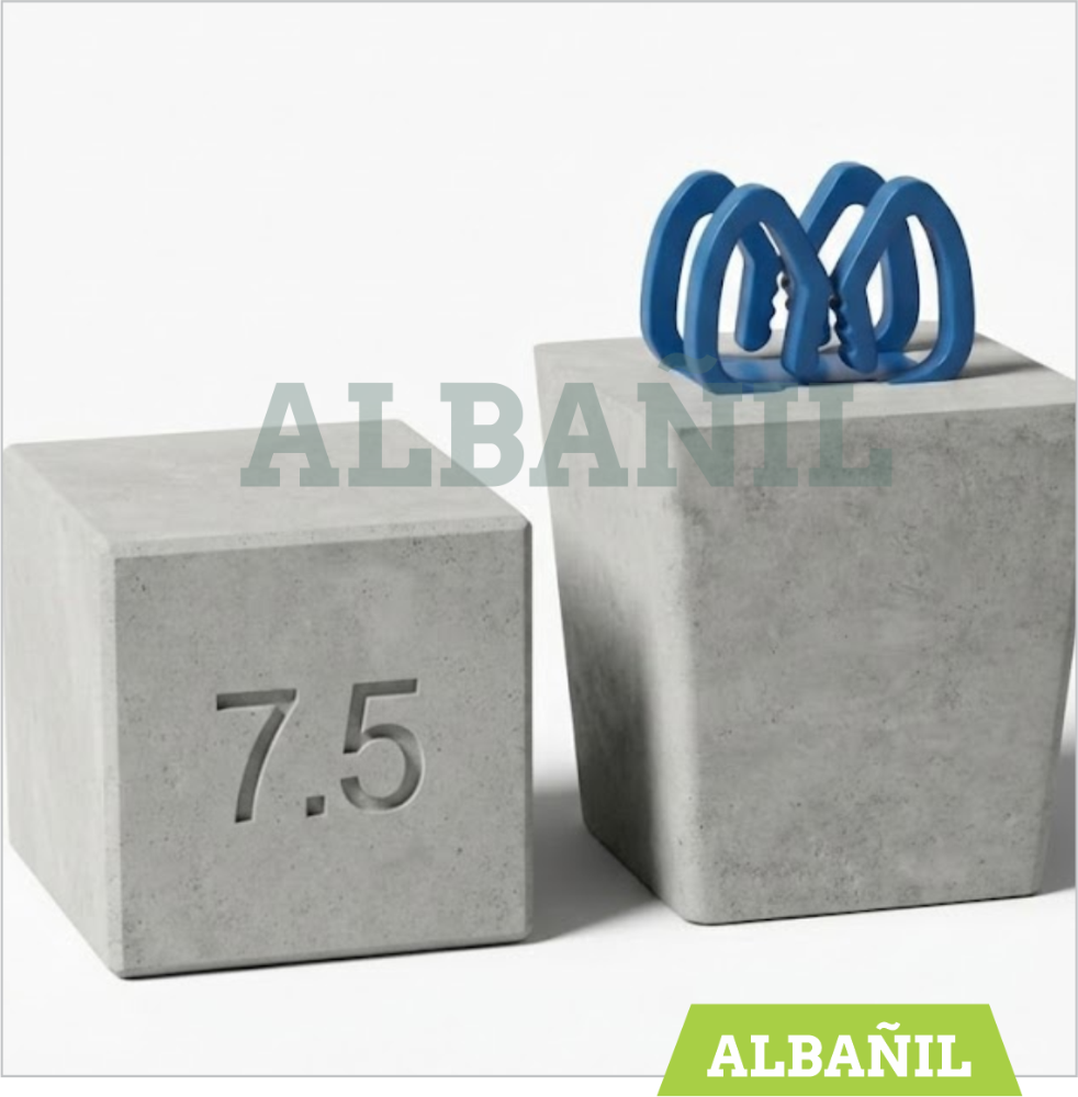 Dado de concreto de 7.50 cm