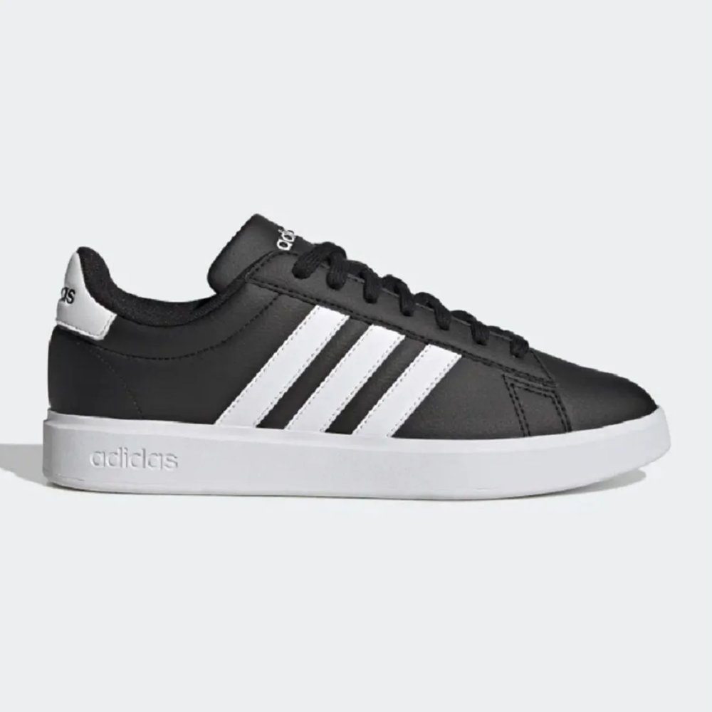 GW6503 Zapatillas Urbanas Adidas Grand Court Base 2.0 Negras con Franjas Blancas