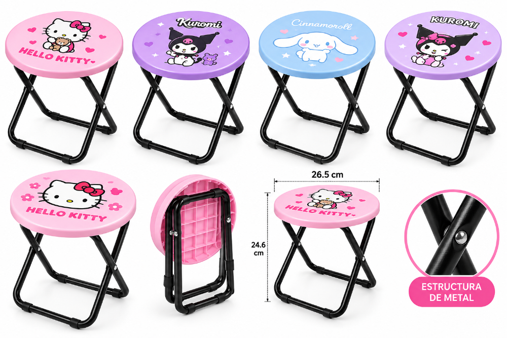 BANCA PLEGABLE HELLO KITTY Y AMIGOS