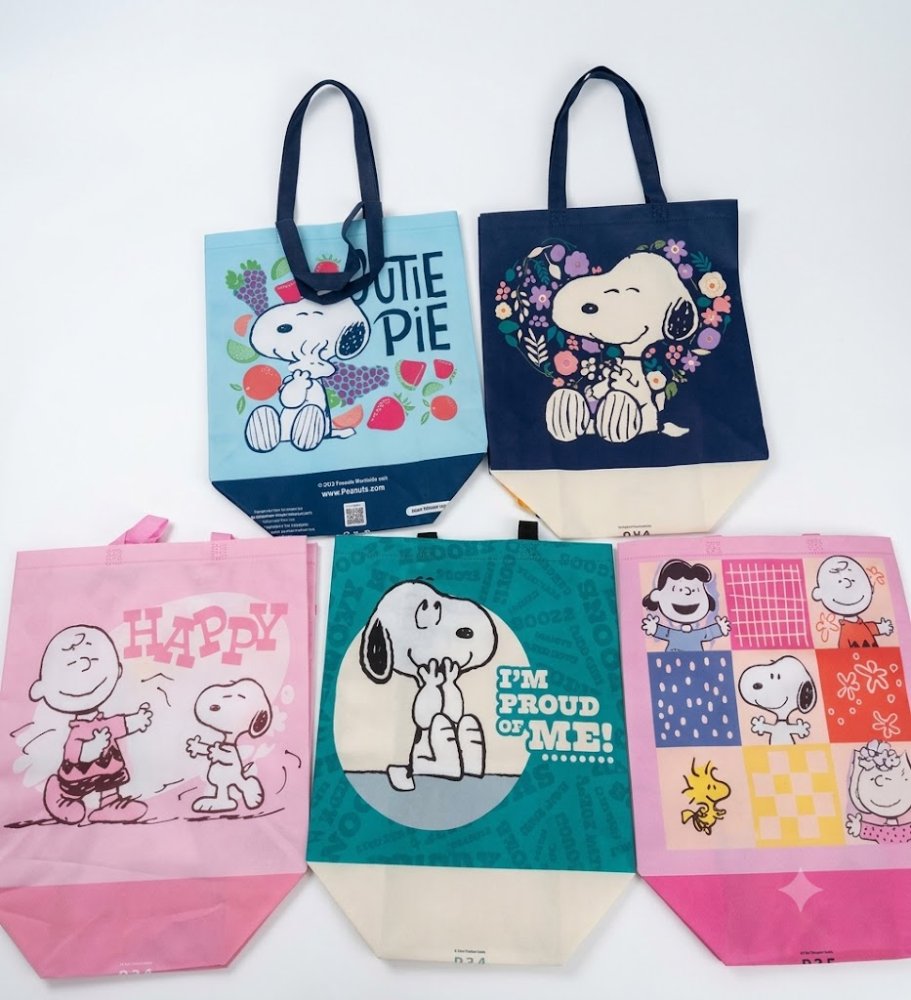 BOLSA MERCADO SNOOPY 43*55*22CM TEJIDO