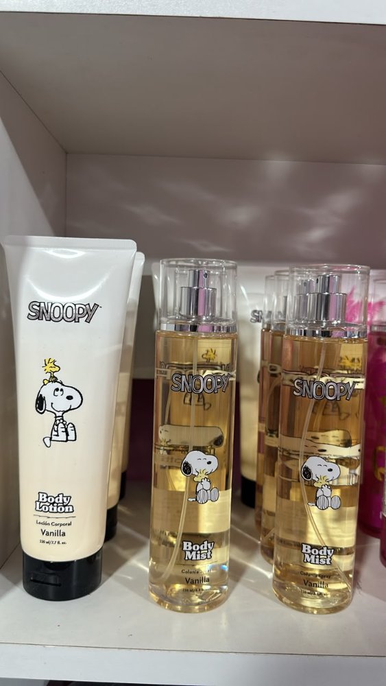 colonia mas crema corporal snoppy