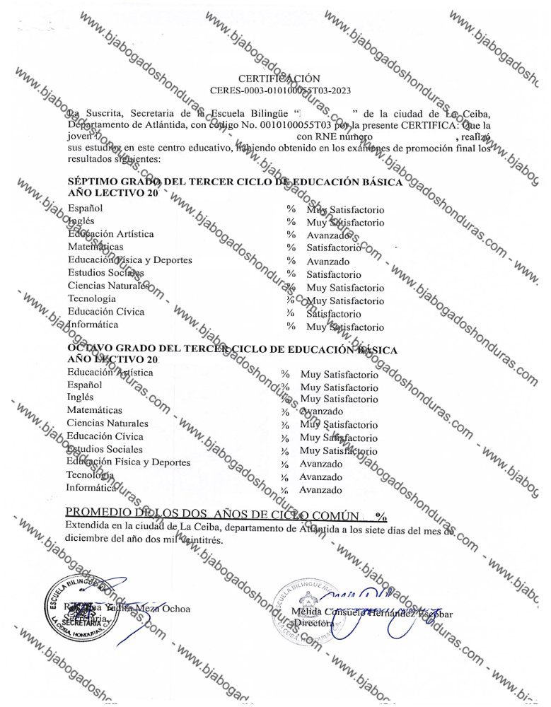 CERTIFICADO DE ESTUDIOS