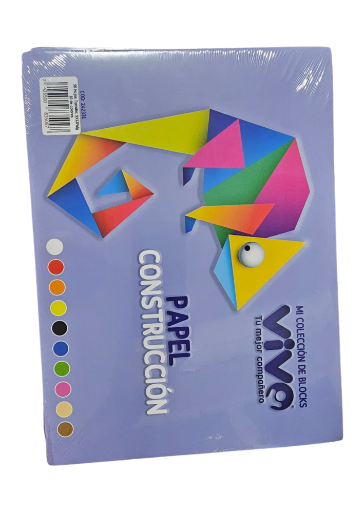 PAPEL CONSTRUCCION 9X12" 50H VIVO