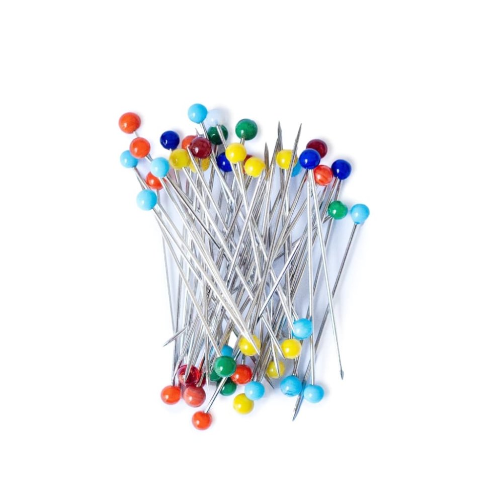 ALFILERES CABEZA DE VIDRIO X 50U