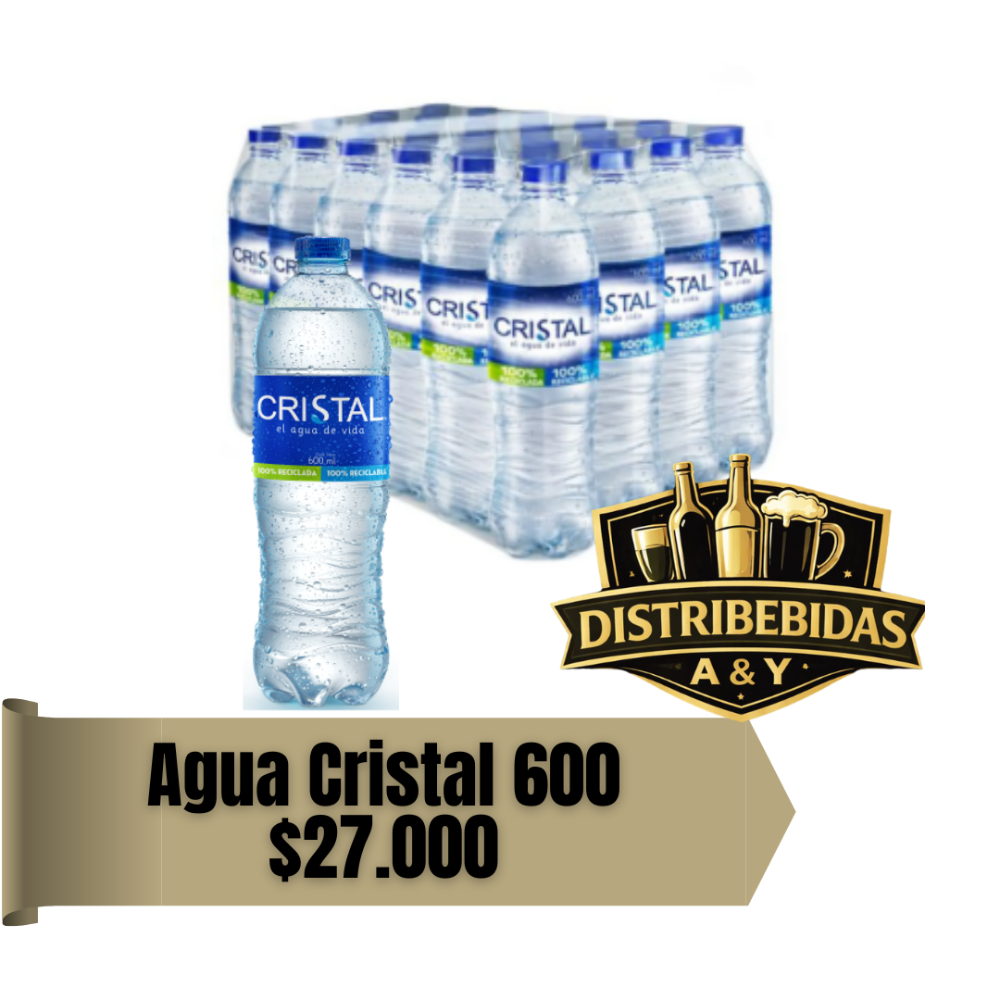 Agua cristal 600 x24
