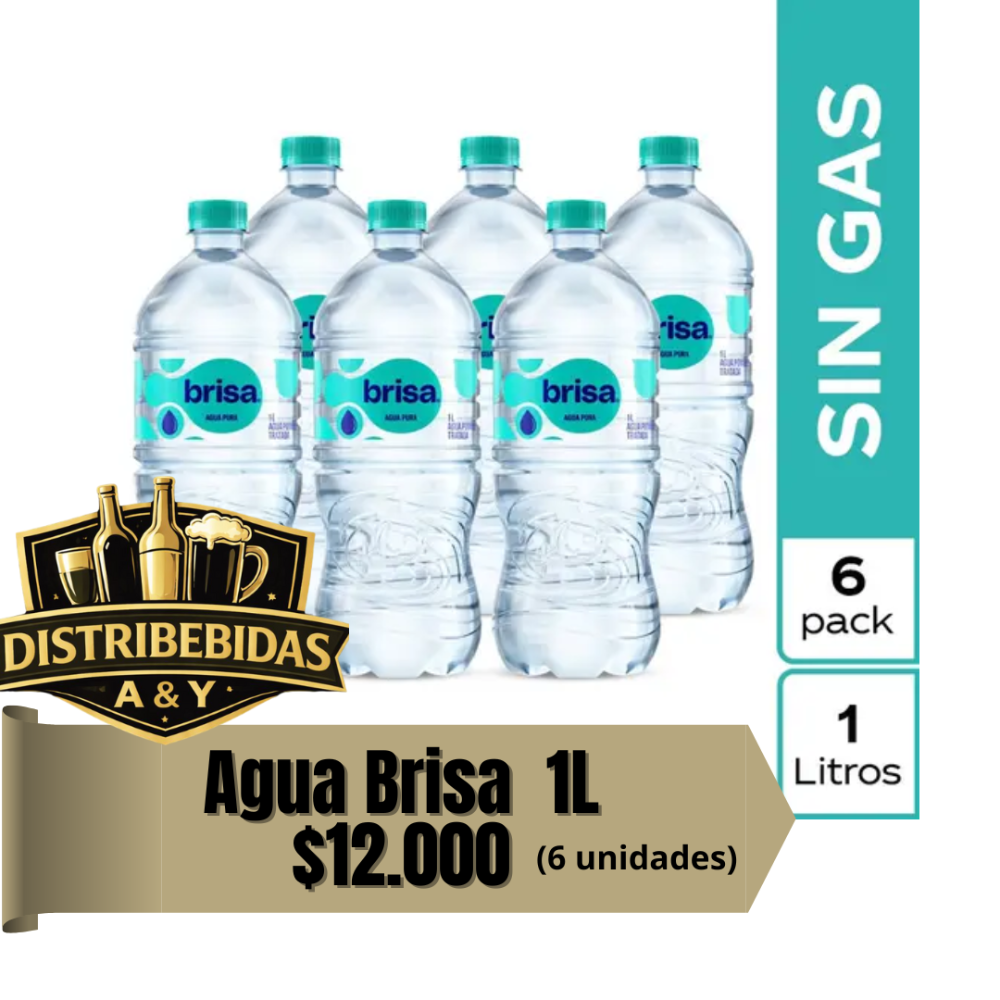 Agua brisa 1 L x6