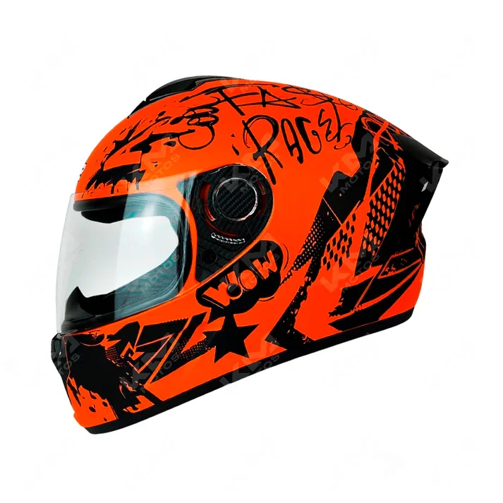 CASCO CERRADO ANARANJADO N/MATE TALLA XL