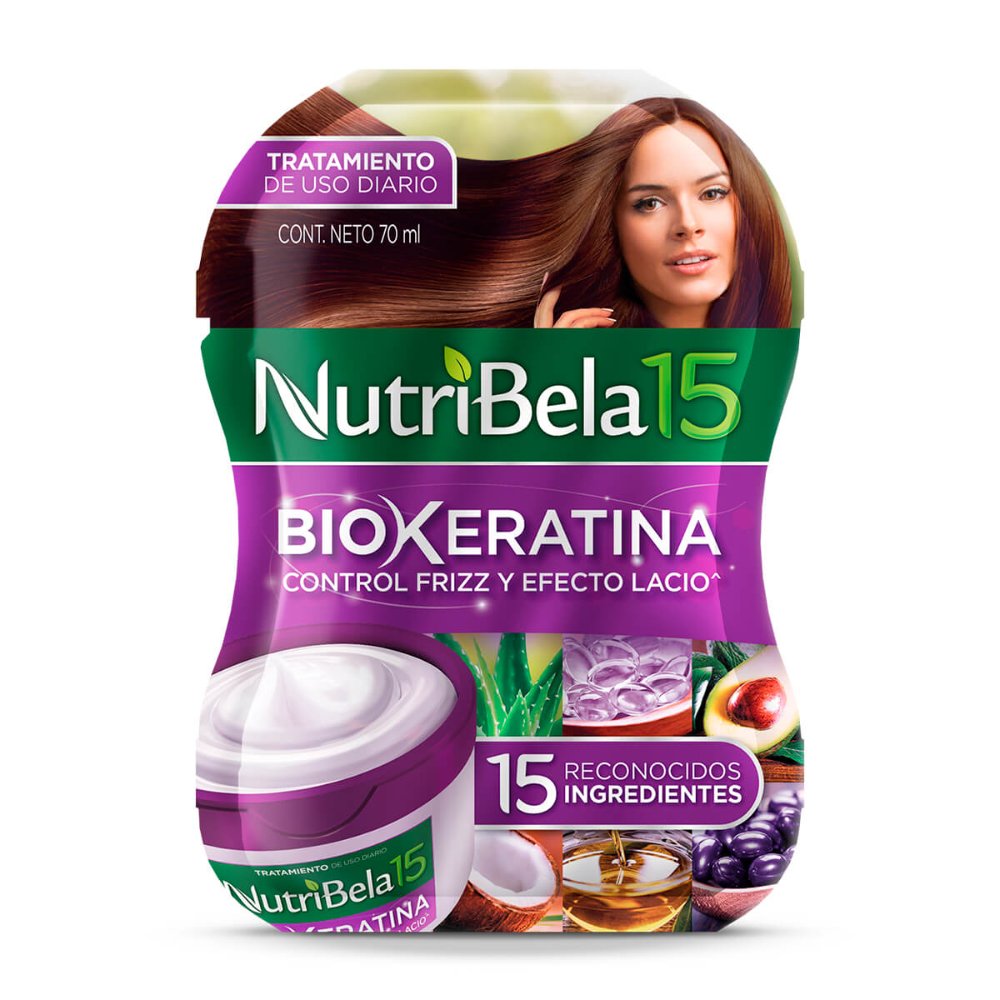 Nutribela biokeratina control frizz y efecto lacio