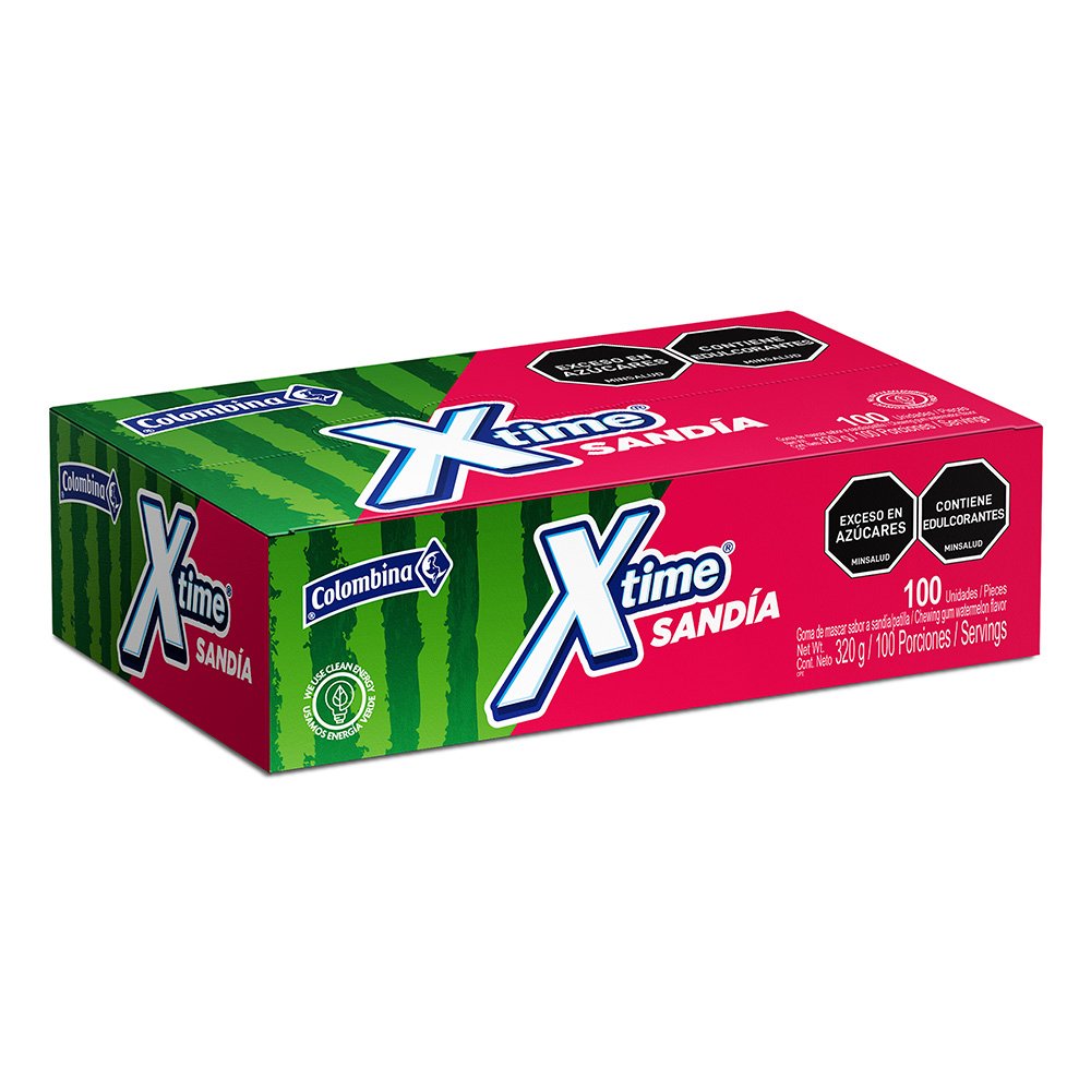 Colombina chicle xtime  sandia